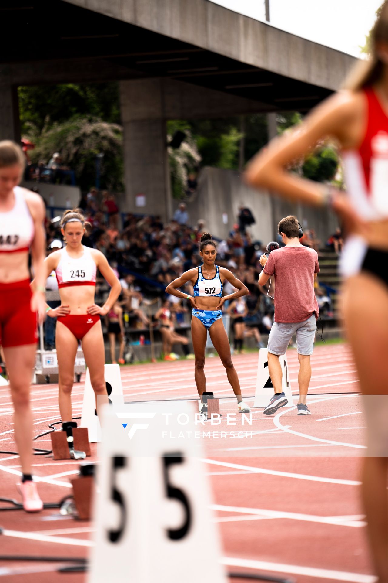 Maria Benedicta Chigbolu (ITA) ueber 400m am 04.06.2022 waehrend der Sparkassen Gala in Regensburg